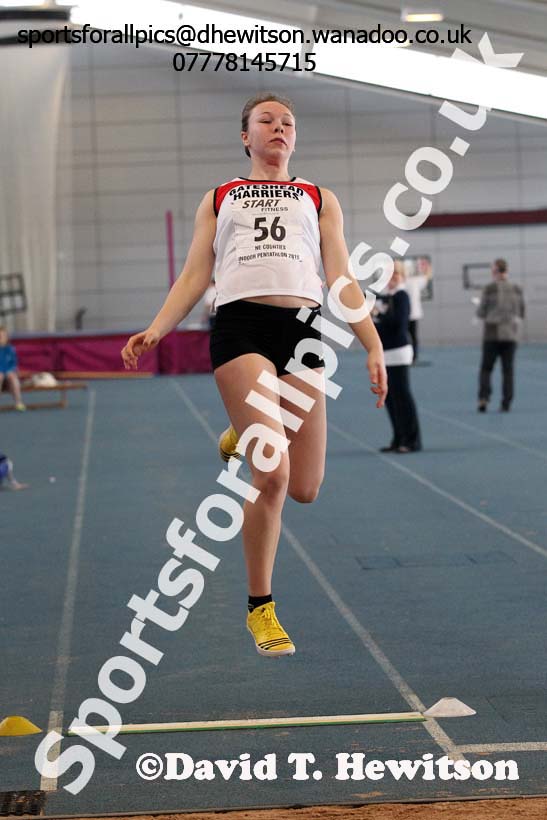 Women's long jump, NECAA Championships and Open Indoor Pentathlon, Gateshead College Academy of Sport. Photo: David T. Hewitson/Sports for All Pics